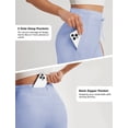 thumbnail image 5 of baleaf Women's Bermuda Long Shorts with Pockets 9 inch High Waisted Quick Dry Athletic Knee Length Shorts Walking Summer Casual Light Blue M, 5 of 7