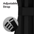 thumbnail image 2 of ZOPZO Blackout Door Curtain for Sidelights, 1 Panel, Black, 12W x 72L Inch, Thermal Insulated Privacy with Dual Rod Pockets & Adjustable Tieback, 2 of 8