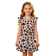 thumbnail image 5 of FYDUU Kids Halloween Dresses Girls Nightgowns Flutter Sleeve Cartoon Print Pajamas Dress Casual Nightgown Soft Princess Nightdress Sleepwear 9-10 Years, 5 of 5