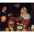 thumbnail image 2 of Velazquez, Diego 17x15 White Modern Wood Framed Museum Art Print Titled - Old Woman Cooking Eggs, 2 of 4