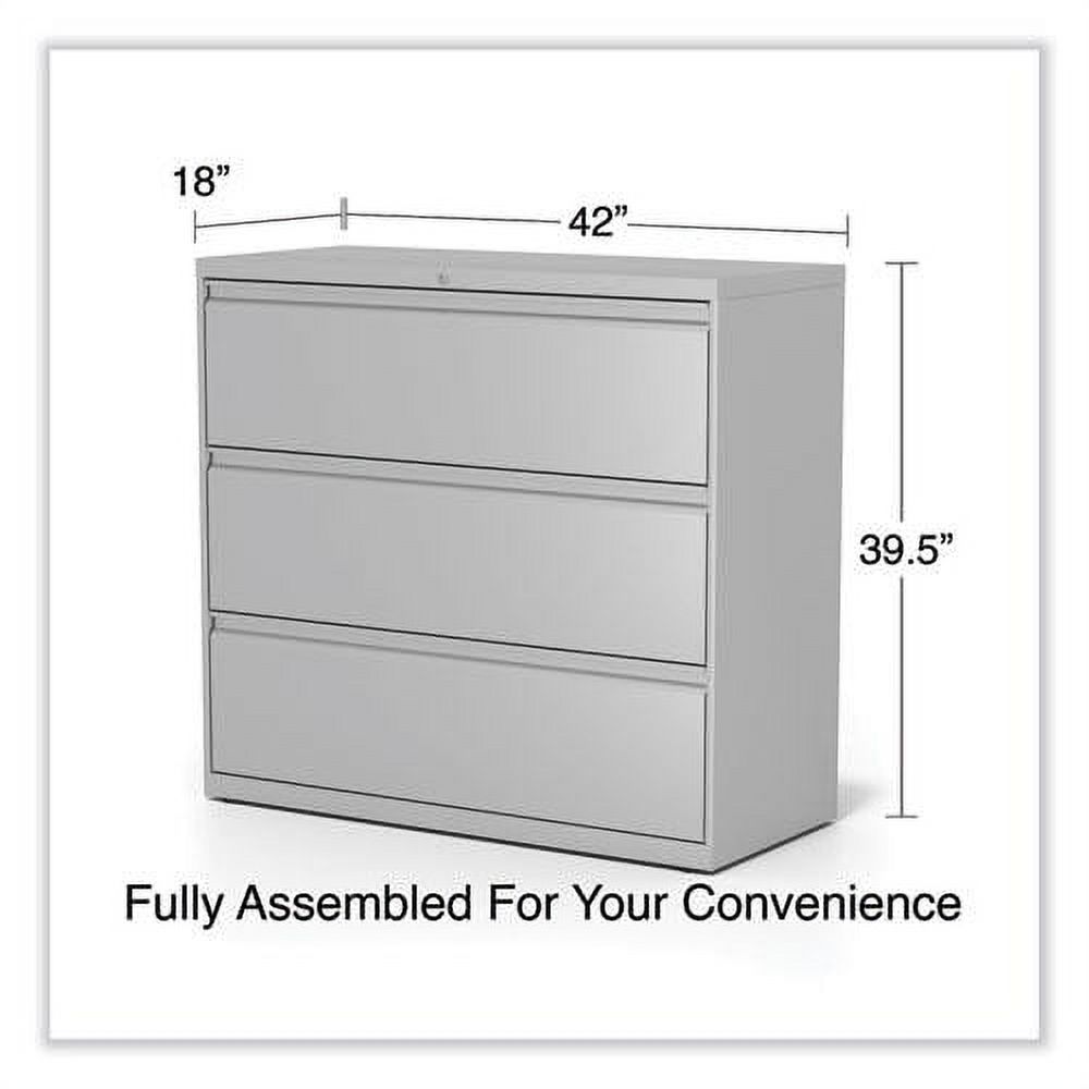 Alera Lateral File, 3 Legal/Letter/A4/A5-Size File Drawers, Light Gray, 42" x 18.63" x 40.25" - image 2 of 9