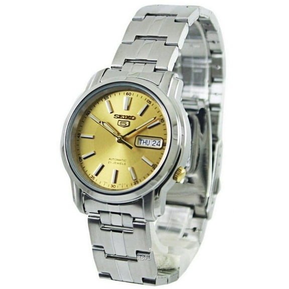 Seiko Men's Automatic Champagne Dial Stainless Steel Watch SNKL81