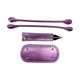 thumbnail image 1 of Juego de 3 piezas de bolsos de cuero de PU para tejer y hacer ganchillo, juego de costura para bolsos de cuero artesanales con Violeta, 1 of 9