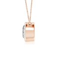 thumbnail image 2 of ANGARA Natural Bezel-Set Diamond Solitaire Necklace in 14K Rose Gold for Women (Size-5.1mm| Color-K| Clarity-I3) | April Birthstone, Anniversary, Jewelry Gift for Women | Natural Diamond Necklace, 2 of 10
