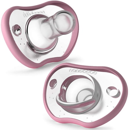 UPC: 7290016628463 | Nanobebe Baby Pacifiers 0-3 Month – Orthodontic Curves Comfortably with Face Contour Award Winning for Breastfeeding Babies 100% Silicone – BPA Free. Perfect Baby Registry Gift 2pk Pink 2 Count (Pack of 1) 0-3 Months Pink