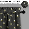 thumbnail image 5 of Kitchen Curtains 24 Inch Short - 3 Panel Set with Cute Bumble Bee and Honeycomb Print, Rod Pocket Window Curtain, 100% Polyester for Bee Lovers, Farmhouse, Kitchen, Living Room, Easy Wash, 5 of 6