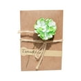 thumbnail image 1 of 7 Inch Diy Kraft Paper Handmade Dry Flower Invitation Greeting Cards Set, Handcrafted Card With Dried Flower Twine Sticker, Christmas Wedding Favors Card Valentines Day Gifts For Her Women, 1 of 5