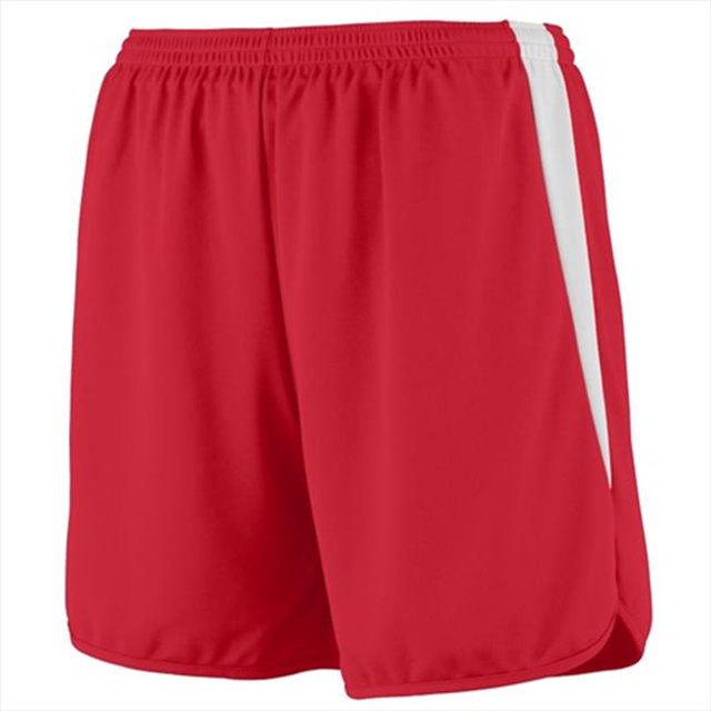 345A Velocity Track Short - Red & White, 3X