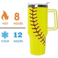 thumbnail image 5 of 40 oz Softball Themed Gifts Tumbler for Men with Handle Straw Lid 40oz Softball Lover Gift Double Stainless Steel Insulated Cup Softball Travel Coffee Mug Gifts for Boys who Love Softball, 5 of 6