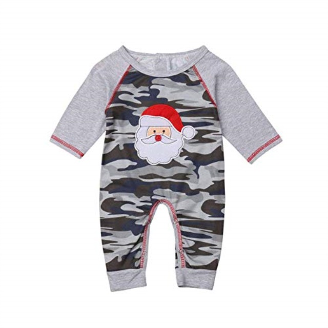 xiaodriceee newborn baby christmas jumpsuit boy girl long sleeved santa