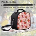 thumbnail image 5 of Yspwyqan Strawberry Daisy Print Kids Insulated Lunch Tote Double-Insulated Lunch Bag Holds Lunch Box, Water Bottle, & Snacks Easy to Clean Suitable for Preschool and Elementary School Age Children, 5 of 6