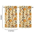 thumbnail image 4 of Fall Leaves & Pumpkins Tier Curtains Set of 2 - Harvest Season Design, Farmhouse Kitchen Window Panels, 27.5x39 Inch, 4 of 4