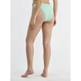 thumbnail image 2 of No Boundaries Women's Low Waist High Leg Cinching Bikini Bottoms, Sizes XXS-XXL, 2 of 6
