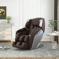 thumbnail image 2 of Costway Full Body Zero Gravity Massage Chair w/SL Track Voice Control Heat Brown, 2 of 12