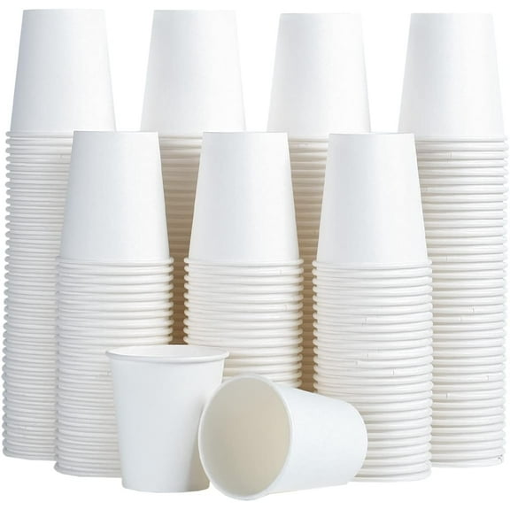 300 Pack 5 oz Paper Cups, White Disposable Paper Cups, Small Bathroom Mouthwash Cups, Hot/Cold Drinking Cup for Bathroom, Home, Party, Office, Picnic, Travel