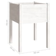 thumbnail image 2 of vidaXL 19.7" x 19.7" x 27.6" White Solid Pinewood Planter Boxes, 2 of 8