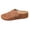 Camel, variant on Women's Slip-On Clogs Perforated Breathable Openwork Closed Toe Sandals for Dressy Casual Walking Shoes Leather Wedge Clogs