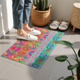 thumbnail image 4 of Colorful Pioneer Flower Pattern Door Rugs,Washable Non Slip Door Mats Indoor,Decorative Door Mats,Entry Mat Indoor for Entrance,Bedroom,Kitchen,Bathroom,16"x24", 4 of 6