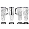 thumbnail image 5 of 40 oz Insulated Tumbler with Handle, Leak-Proof Straw Lid, Stainless Steel Travel Mug for Car & Road Trips - Town Greek, 5 of 6