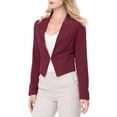 thumbnail image 1 of INSPIRE CHIC Women's Collarless Work Office Business Casual Cropped Blazer Jacket, 1 of 4