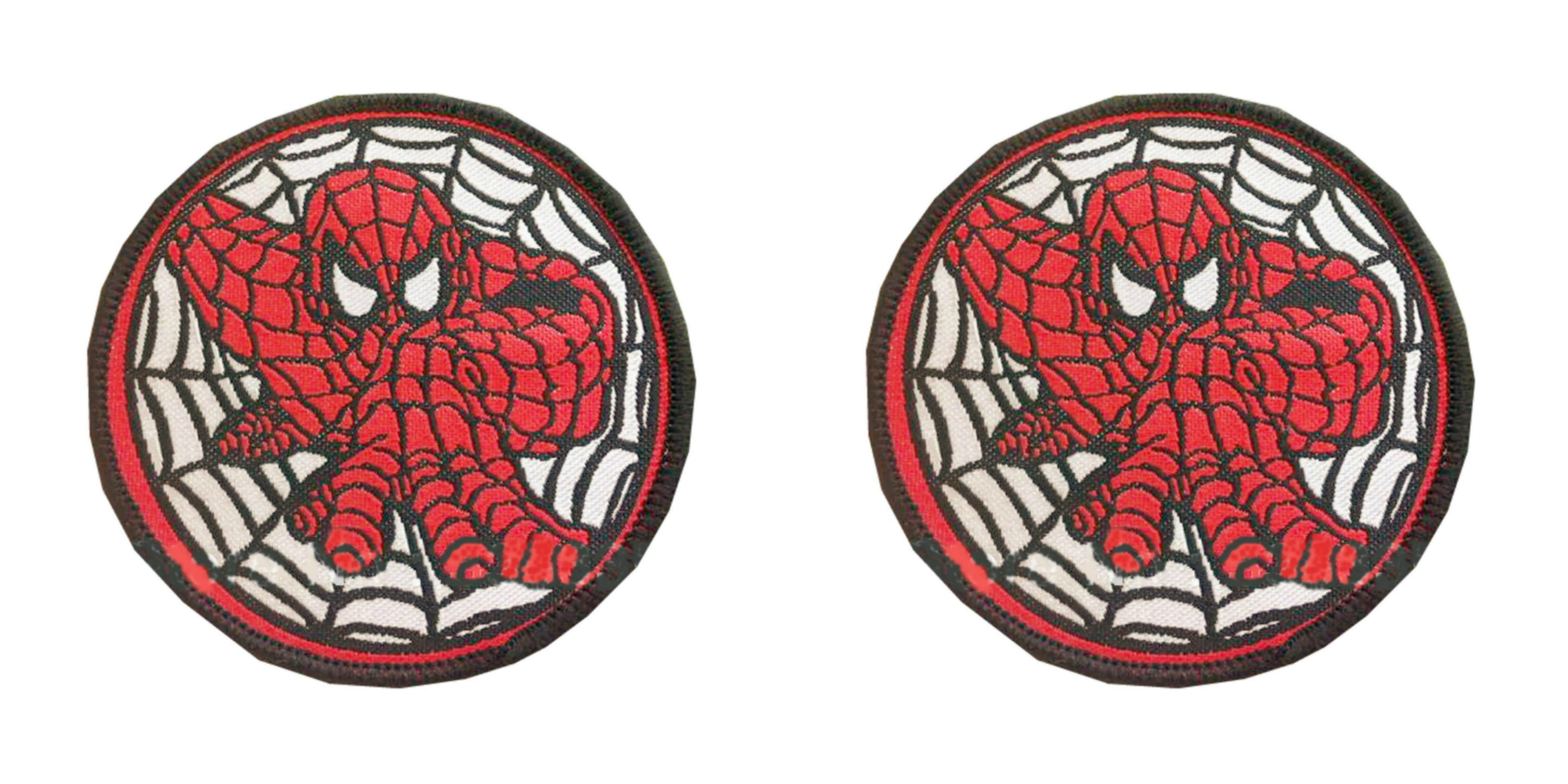 Spider-man marvel fabric applique iron on comics crawling 7 inch 