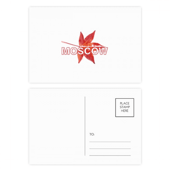moscow city outline postcard set birthday mailing thanks greeting card