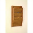 thumbnail image 1 of Wooden Mallet 3 Pocket Privacy File Holder in Medium Oak, 1 of 3
