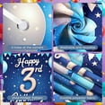 thumbnail image 4 of Blue Theme Happy 3rd Birthday Banner Starry Design 3rd Birthday Display Gift Box Decor Sparkling Effect Birthday Party Backdrop for 3rd Birthday Party Kids Gathering Indoor Decoration, 4 of 9