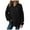 Black, variant on Kaprioy Womens Tops Waffle Knit V-Neck Long Sleeve T-shirts Button Down with Pockets Tunic Early Fall Fashion Clothing Black, XL