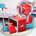thumbnail image 1 of Costway Sillón Sofá Combinable para Niños en PVC Espuma Conjunto de Mesa y Silla Multifuncional Infantil, 1 of 10
