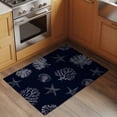 thumbnail image 3 of Bathroom Rugs 2x3 Ft, Coral Coastal Non Slip Area Rugs for Kitchen Bedroom Entryway, Watercolor Beach Nautical Shells Starfish Washable Carpet Runner Rug Floor Mats for Bedroom Home Decor, 3 of 9