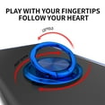 thumbnail image 3 of Compatible with iPhone 17 Case, with Ring Holder Kickstand Clear Soft Silicone with Car Magnetic Shockproof TPU Cover Transparent Phone Case Slim Thin for iPhone 17, Blue, 3 of 6