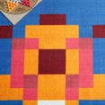 thumbnail image 6 of Safavieh Digital Artifact Sharalyn Geometric Machine Washable Area Rug, Blue/Orange, 5' x 7', 6 of 10