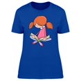 thumbnail image 1 of Adorable Girl Reading Cartoon Tee Women's -Image by Shutterstock, 1 of 1