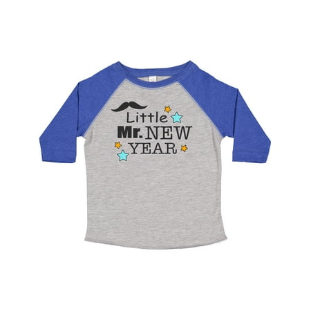 

Inktastic Little Mr New Year with Mustache and Stars Gift Toddler Boy Girl T-Shirt