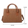 thumbnail image 4 of Bolsa bandolera de paja para la playa bandolera de cuero tejido a mano para mujer Ndcxsfigh Para Estrenar, 4 of 9