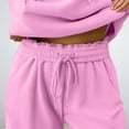thumbnail image 5 of Wutalume Women's Casual Hooded Sweatshirt and Oversized Wide Leg Joggers Set, Relaxed Fit Sportswear and Lounge Outfit,Pink M, 5 of 6