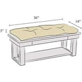 thumbnail image 4 of Klear Vu The Gripper Non-Slip Tufted Omega Universal Bench Cushion, Gold, 36", 4 of 5