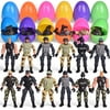 FUN LITTLE TOYS 12 Pack Easter Eggs Prefilled with Army Men and Elite Force Army Ranger Action Figures, Easter Basket Stuffers, Easter Egg Fillers