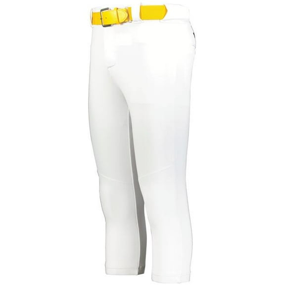 Russell R16LSX.WHI.L Ladies Flexstretch Softball Pant with Belt Loops, White - Large