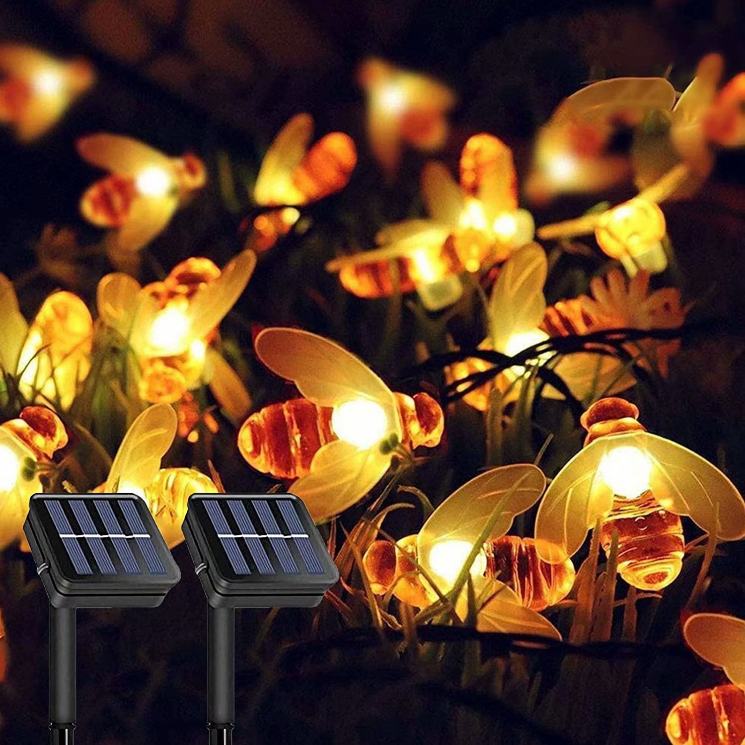 Solar Powered 30 LED String Light Bee Shape Garden Path Yard Decor Lamp Outdoor 