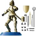 thumbnail image 1 of Figura de acción de caballero medieval de 13 piezas, juguete de bricolaje móvil con múltiples articulaciones de guerrero con armas y escudos, muñeca articulada extraíble magnética, decoraciones de esc, 1 of 7