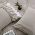 thumbnail image 6 of Move Over Taupe Ruffle Duvet Cover Set King Boho Ruffled Pattern Design Taupe Bedding Set for Bedroom, 6 of 8