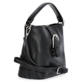 thumbnail image 4 of No Boundaries Women's Faux Leather Moto Bucket Bag, Black, 4 of 6