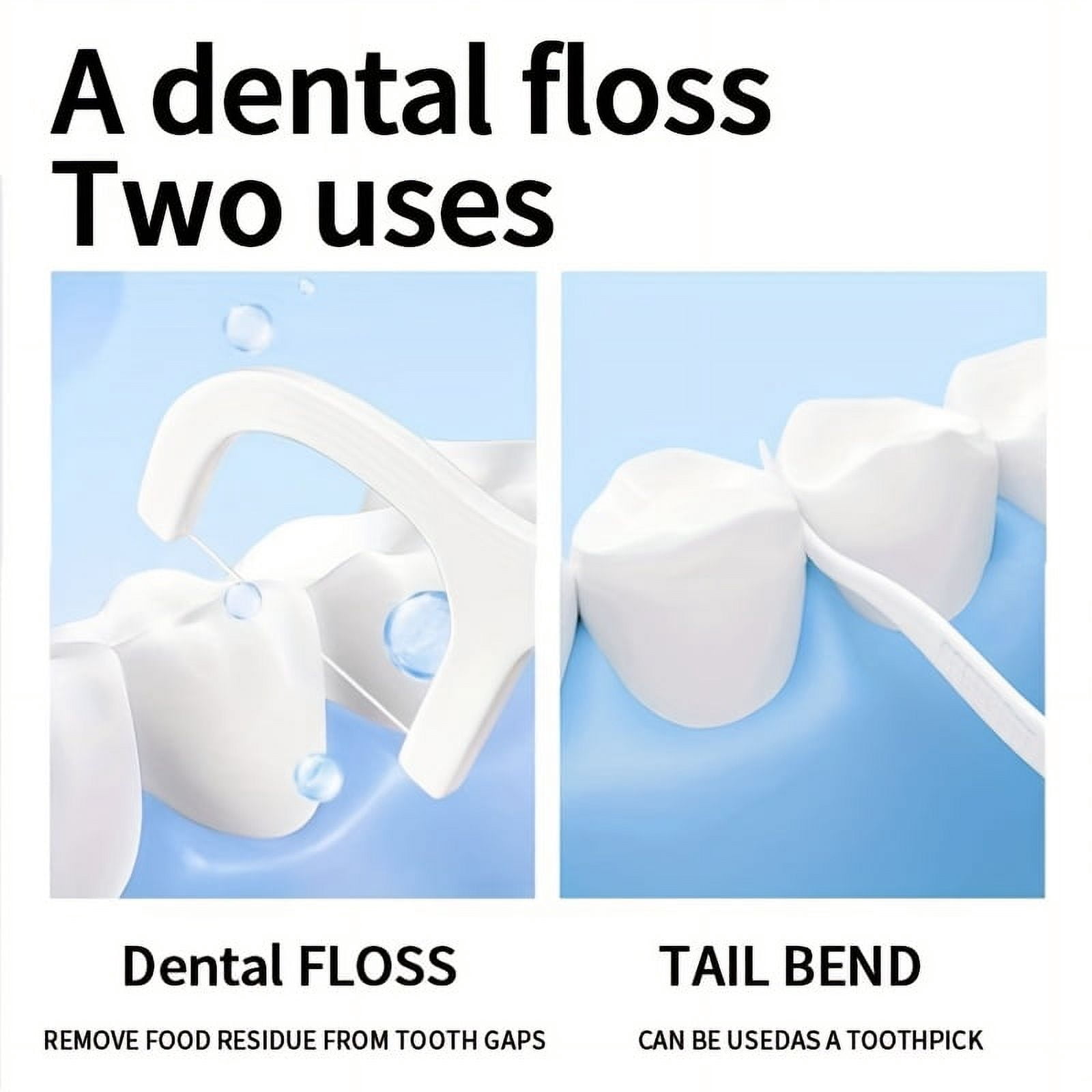 50 Count Disposable Dental Floss Picks with Thin Floss Threads - Ergonomic ABS Plastic Handles, Portable Dust-Proof Travel Case, Individually Wrapped for Hygiene & On-the-Go Oral Care