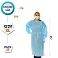 thumbnail image 4 of Blue, Disposable With Sleeves, Elastic Wrists, Disposable Isolation & Surgical Gowns, 25 Count X-Large, 4 of 7