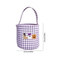 thumbnail image 3 of Ouuluon Sturdy Halloween Plaid Storage Basket, 9x9 inch Ghost Pumpkin Decorative Handheld Basket for Home Party, 3 of 6