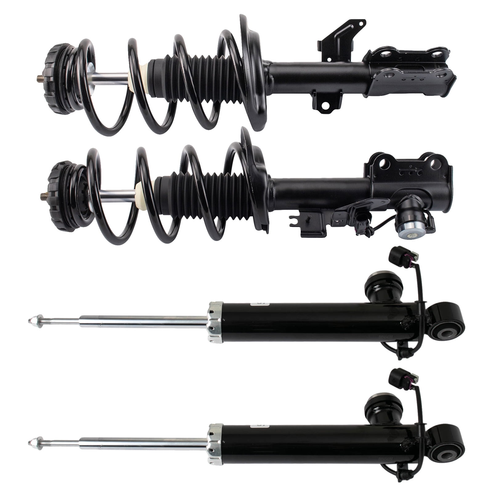 TRQ Front and Rear Complete Strut Assembly & Shock Absorber Kit Complete Strut & Coil Spring Assembly Fits Select 2010-2016 Cadillac SRX 2011 Saab 9-4X