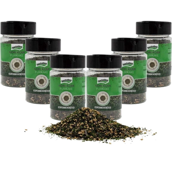 Snackathon Furikake Rice Seasoning, Nori Komi Flavor, 1.76 oz (Pack of 6)