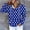 Blue Sweatshirt for Winter, variant on Women's Polka Dot Drawstring Hoodies Sweatshirt Fall Winter Long Sleeve Button Down Pullover Sweatshirts With Pockets Blue S